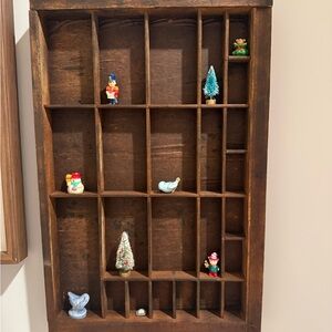 Vintage Printer Tray Trinket Shelf (no contents)